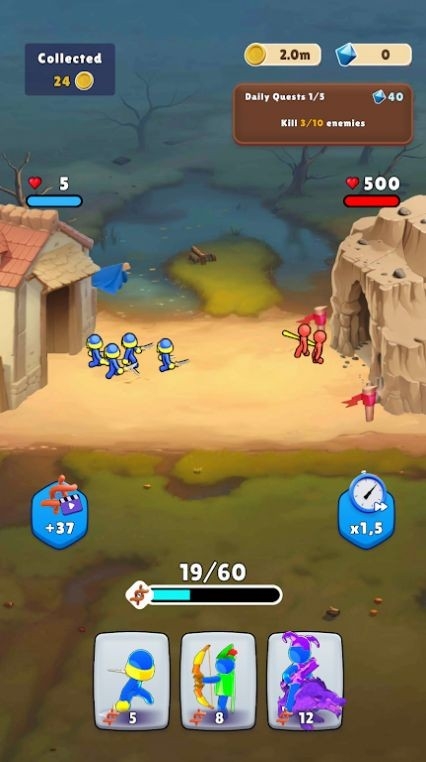 放置士兵消灭一切的敌人中文版